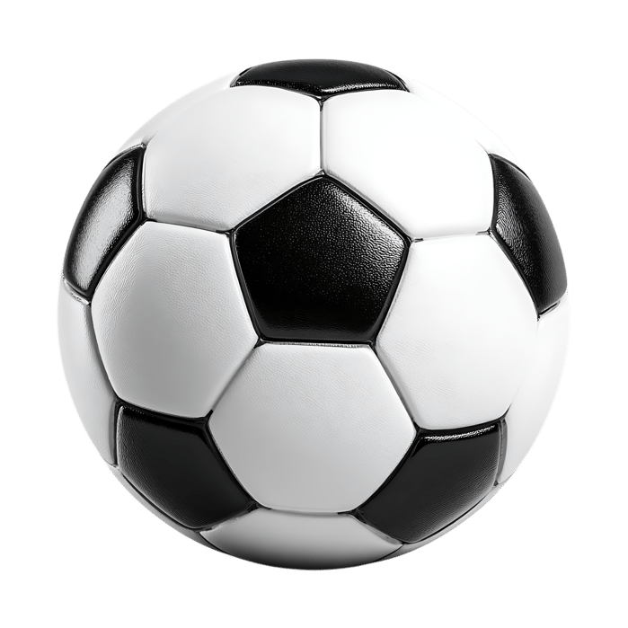 Classic black and white soccer ball