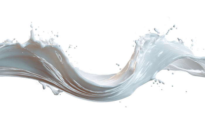 Creamy milk splash on black