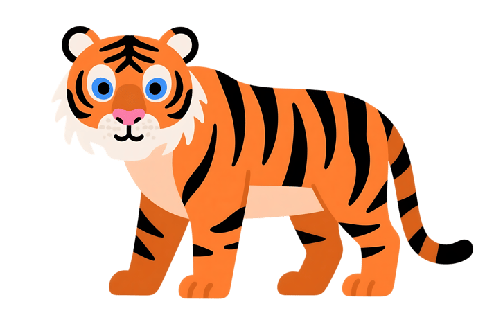 Cartoon tiger illustration239