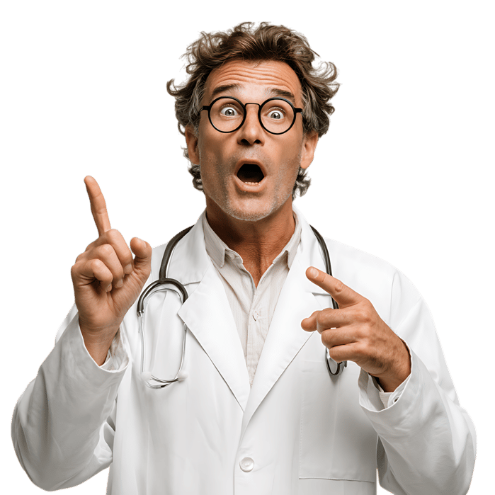 Surprised Male Doctor with Idea