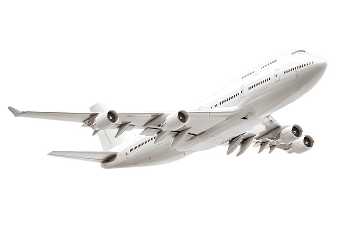 White passenger plane taking off