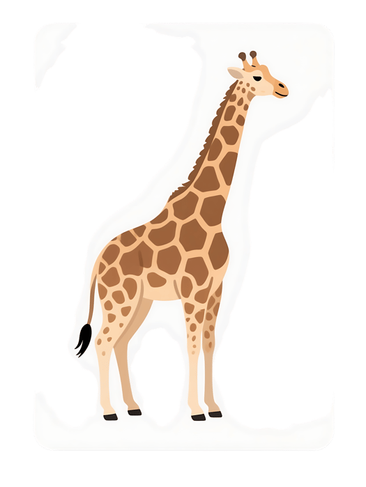 Giraffe illustration of african wildlife animal