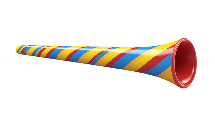 Colorful party horn, celebration, fun