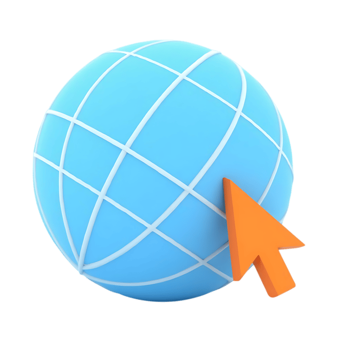3d globe with cursor