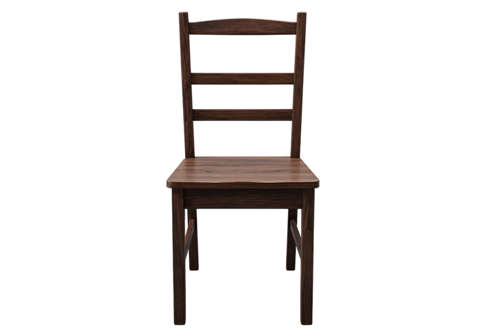 Simple wooden chair rustic style
