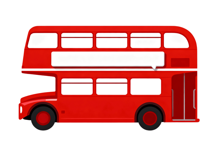 Red double decker bus illustration715