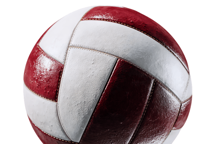 Close-up of a vintage volleyball