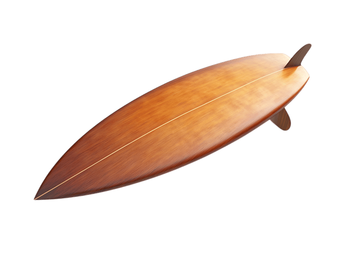 Classic surfboard isolated
