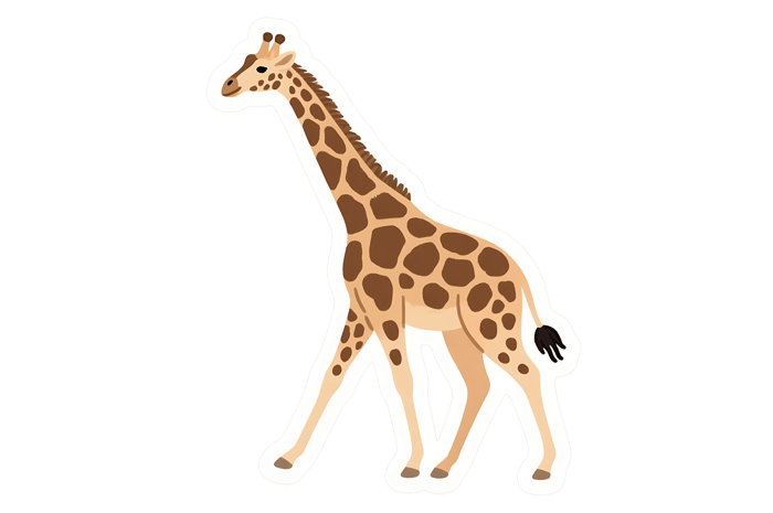 Giraffe illustration, african animal clip art