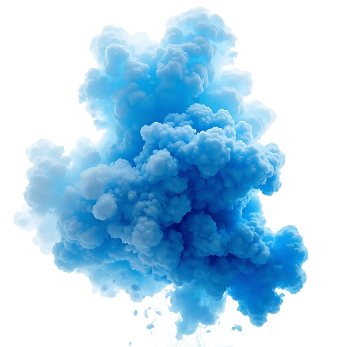 Blue explosion cloud burst effect