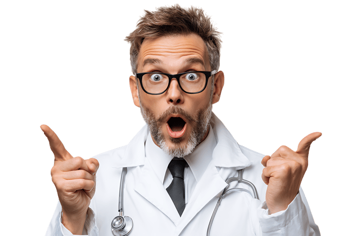 Surprised Doctor Points