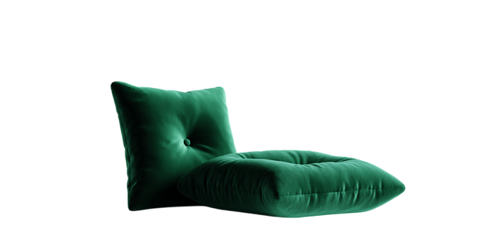 Stylish chaise lounge isolated on black. Interior design