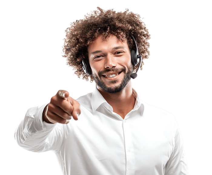 Smiling customer service agent124.