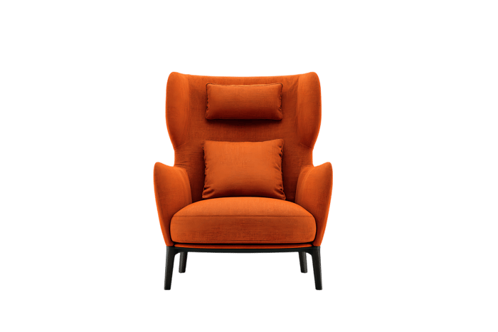 Relaxing burnt orange armchair267