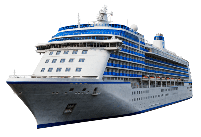 Large cruise ship for ocean travel and vacations