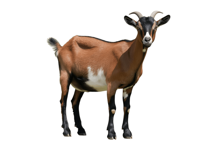 Brown goat standing