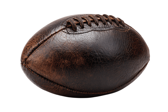 Vintage leather American football