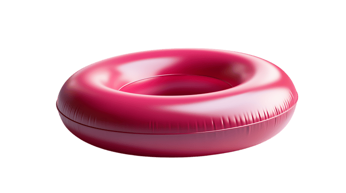 Inflatable red ring summer fun pool toy