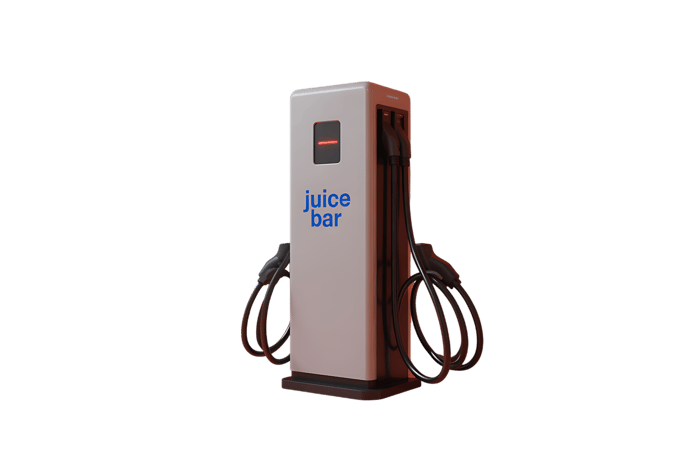 Electric car charging point. Ev charge station