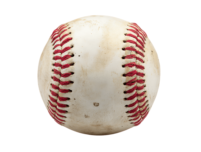 Well-worn baseball, ready for action!