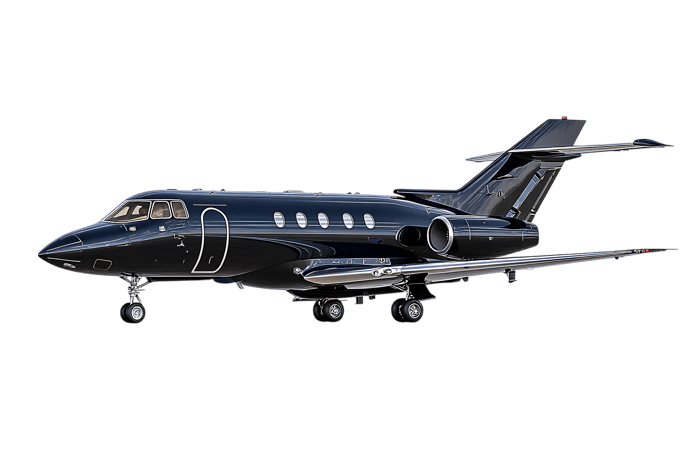 Black private jet isolated on black background533