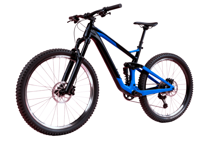 Blue and black mountain bike for outdoor adventures