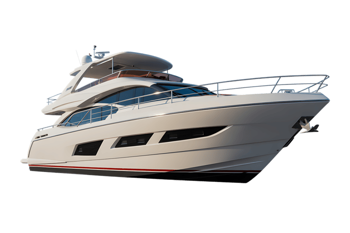Modern luxury yacht on the water