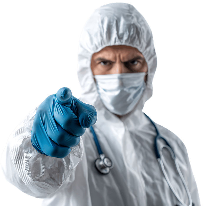 Doctor points at you. Stay safe!