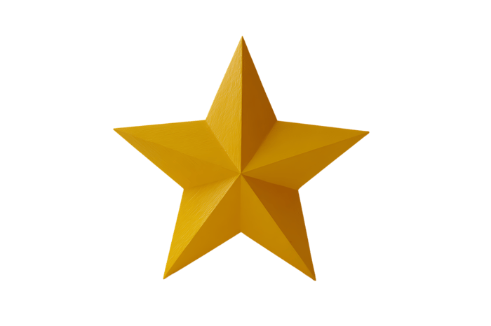 Simple golden star, award, rating, success symbol