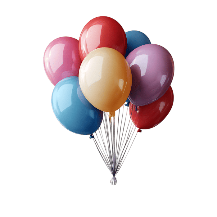 Colorful balloons bunch, party decoration803