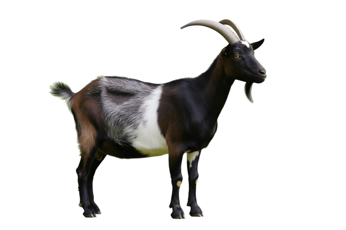 Standing goat with horns392