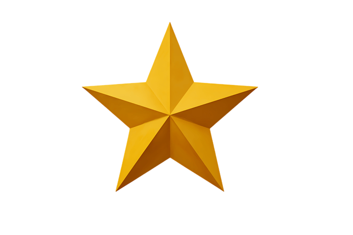 Golden star on black background175