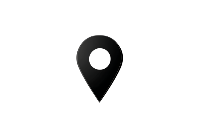 Dark location pin, marker, pointer, gps, map symbol