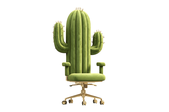 Unique cactus shaped office chair design