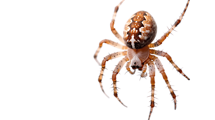 Close up of a spider on a black background