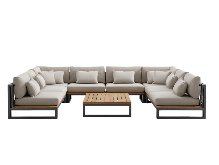 Modern Sectional Sofa with Coffee Table240