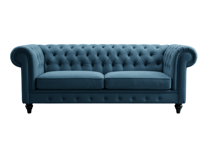 Teal Chesterfield sofa  classic design.