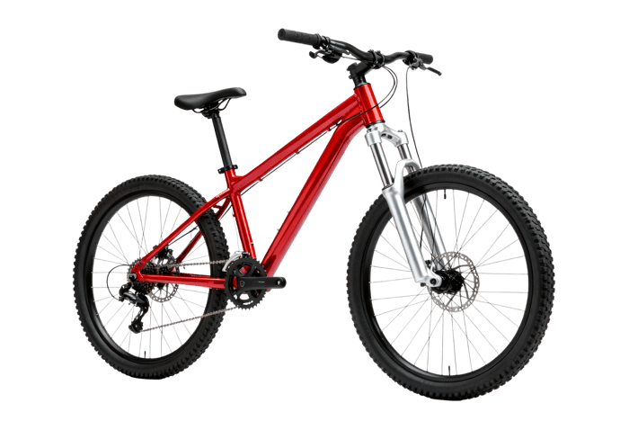 Red mountain bike for outdoor adventures and exercise