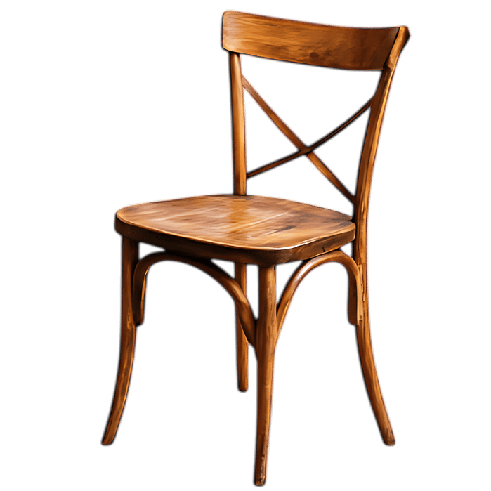 Wooden chair isolated on black background966