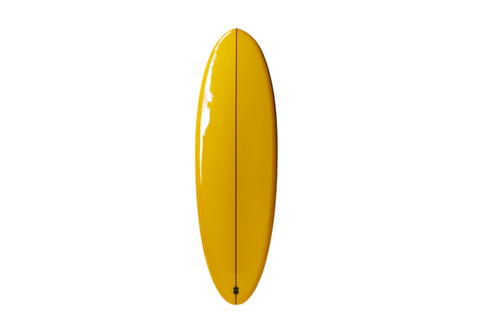 Bright Yellow Surfboard