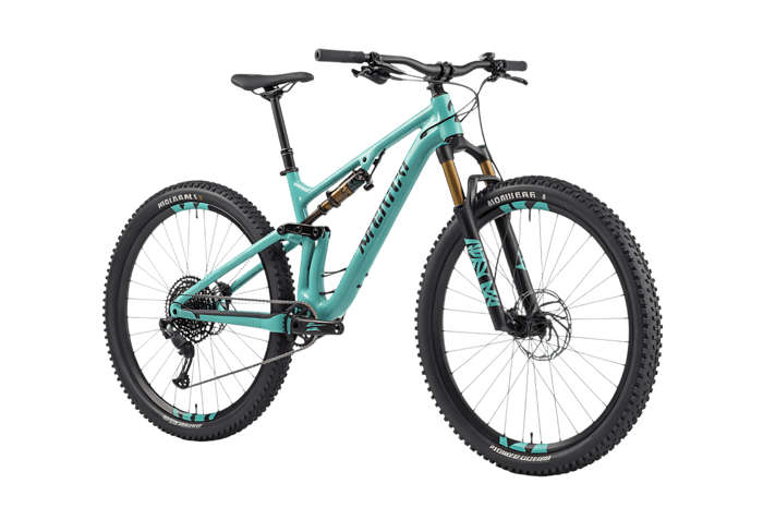 Teal mountain bike for outdoor adventures and cycling