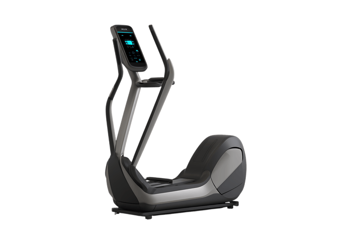 Elliptical machine isolated on black for fitness and exercise.
