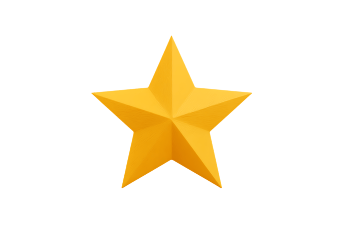 Golden star icon, symbol of success, achievement, and excellence.