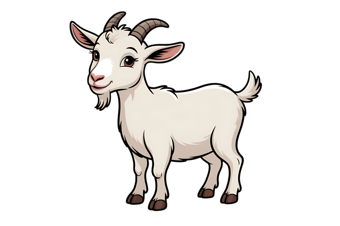Cartoon goat illustration785