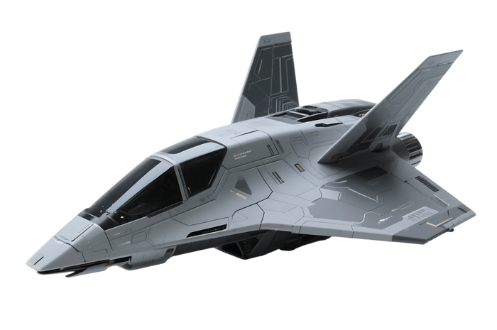 Futuristic fighter jet illustration