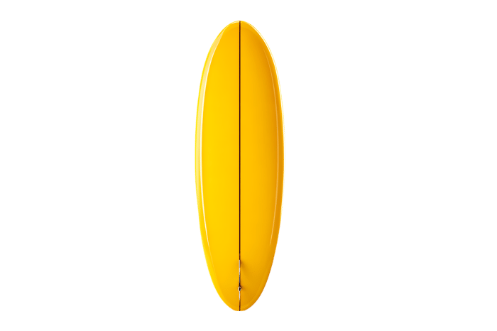 Sunny yellow surfboard ready for summer waves!
