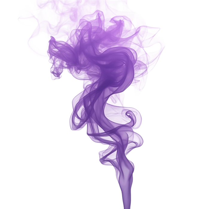 Wispy purple smoke plume effect design element