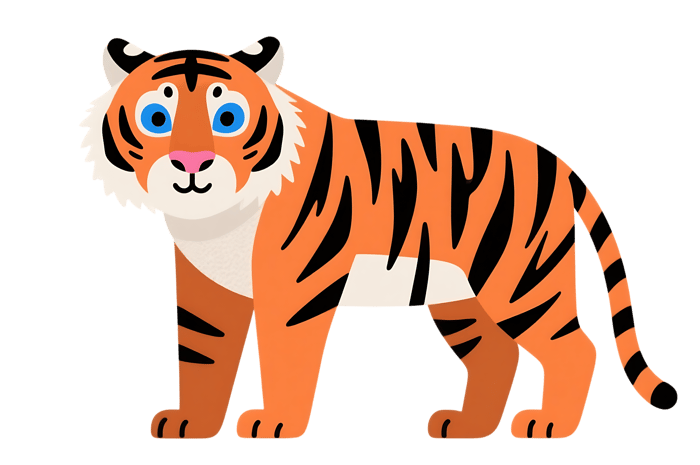 Cartoon tiger illustration922