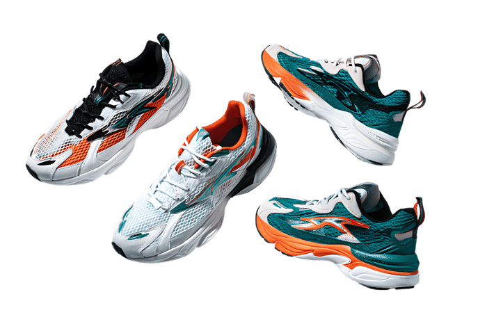 Stylish sneakers footwear sports shoes trendy design