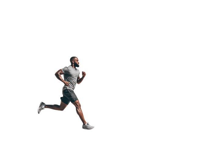 Man running at night, healthy lifestyle concept